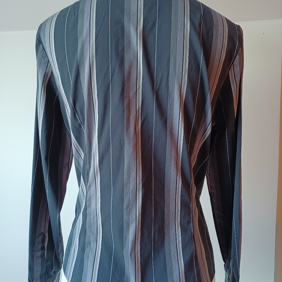 Esprit- Size US Large - Blouse Striped Black and Grey - Picture 3 of 3
